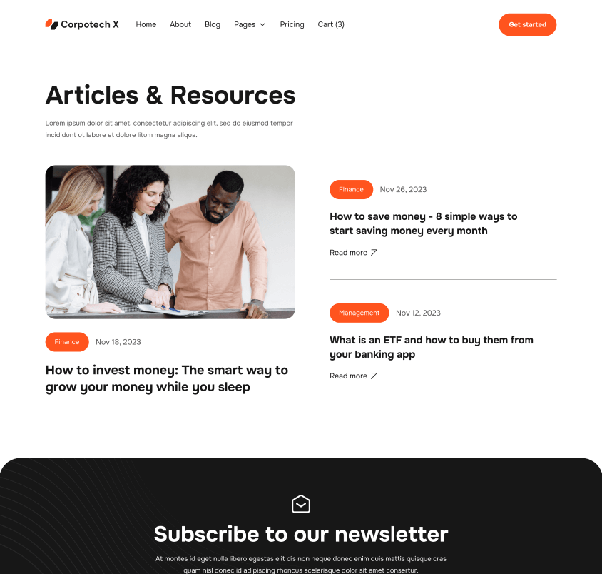 Corpotech X - Blog V1 Page - Corporate Webflow Template