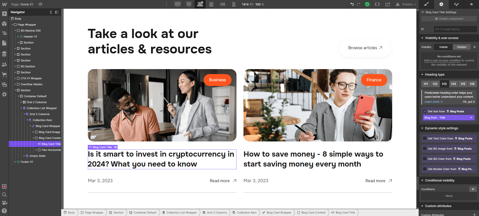 Corpotech X Webflow Template And Ui Kit CMS Content