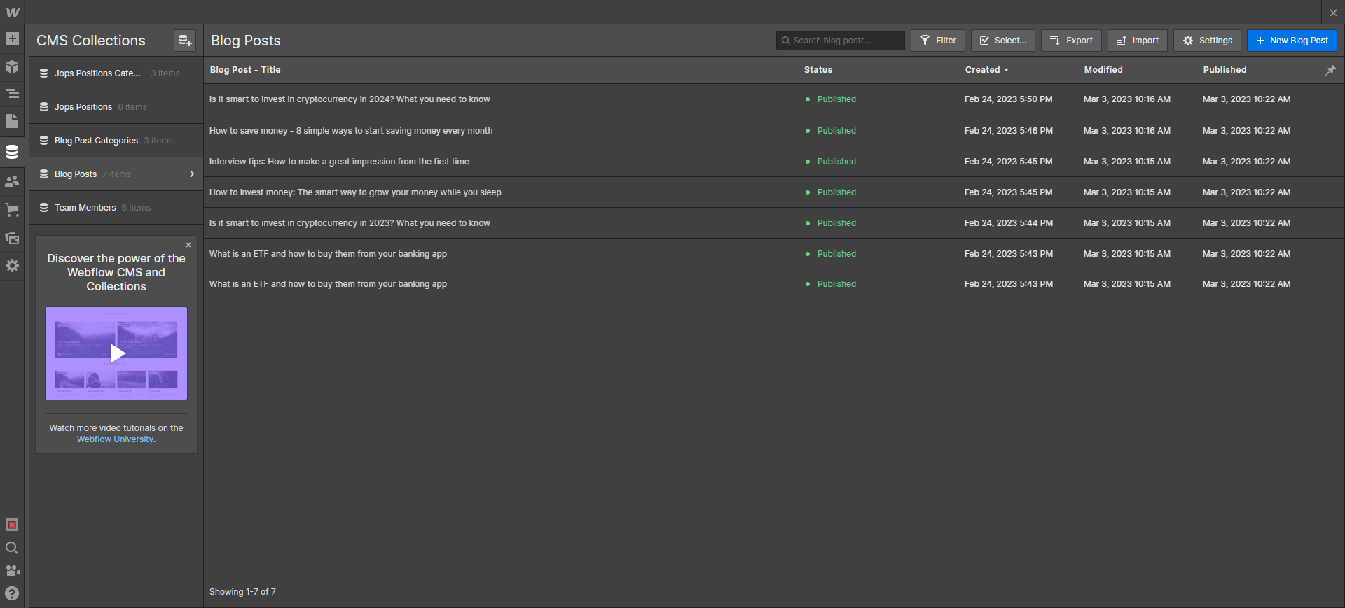 Corpotech X Webflow Template And Ui Kit CMS Collection
