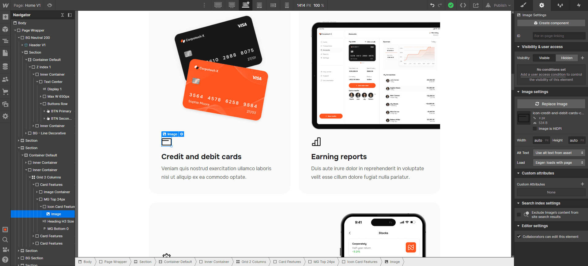 Corpotech X Webflow Template And Ui Kit Icons And Graphics