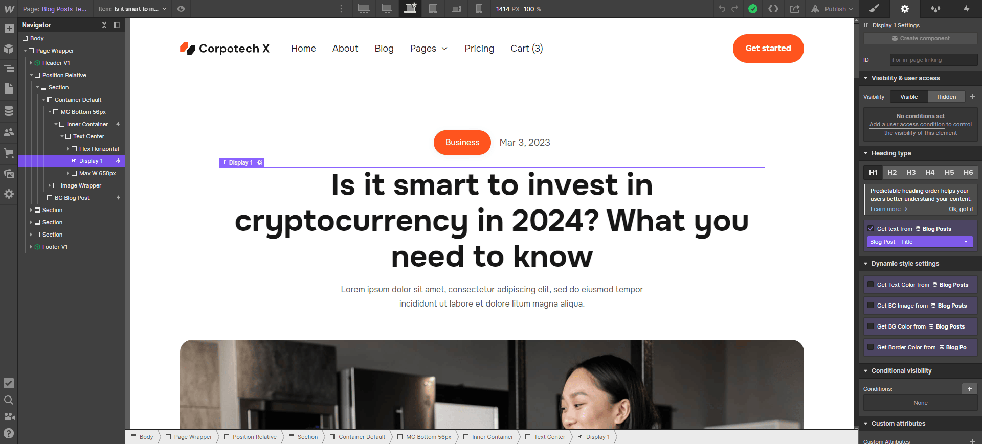 Corpotech X Webflow Template And Ui Kit CMS Page