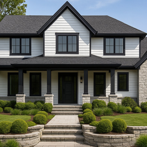 image of completed roof project for a roofing contractor