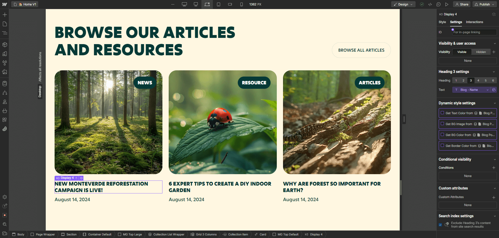 Volunteer X Webflow Template - and Ui Kit CMS Content