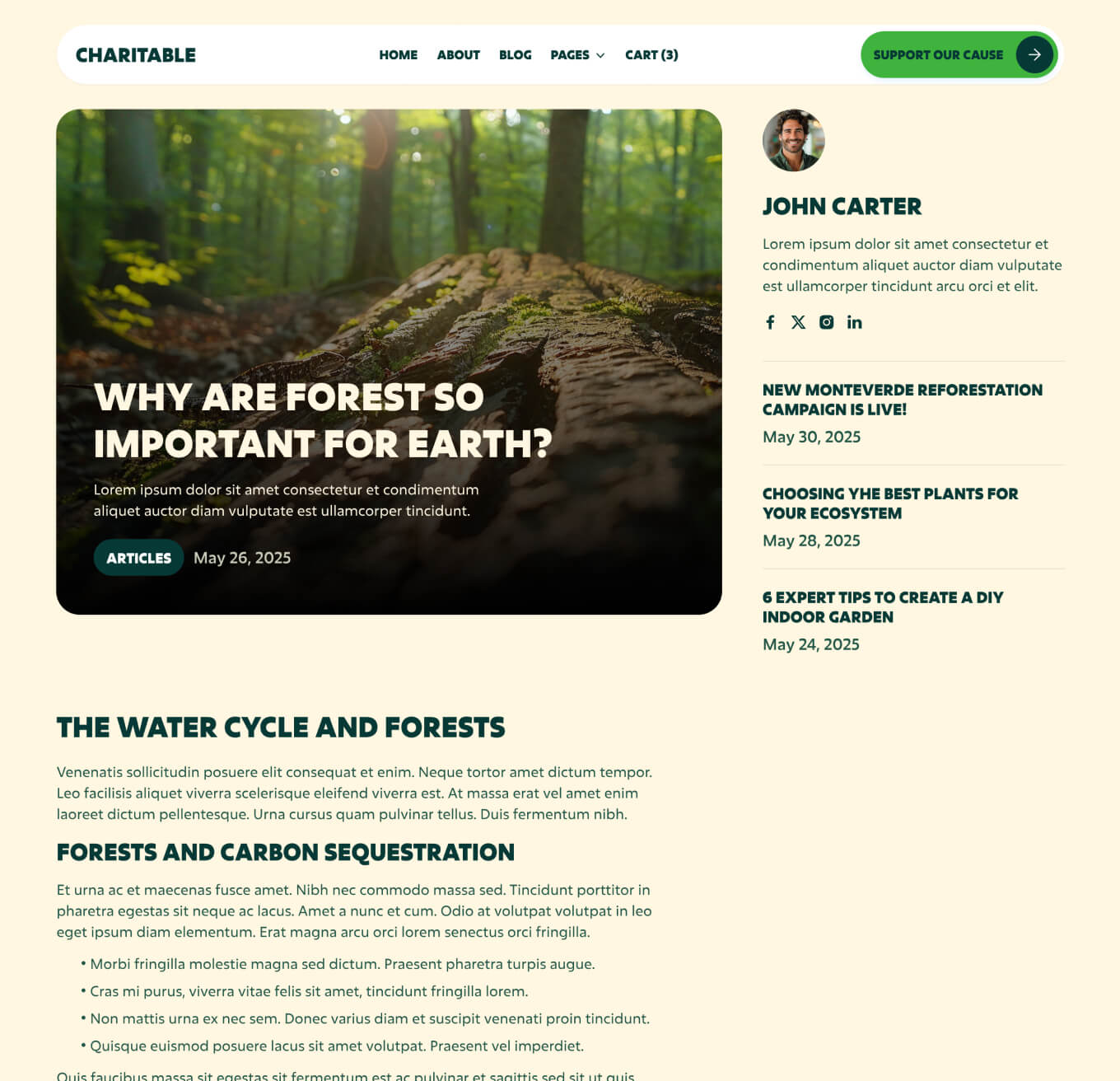 Charitable - Blog Post Page - Nonprofit Webflow Template