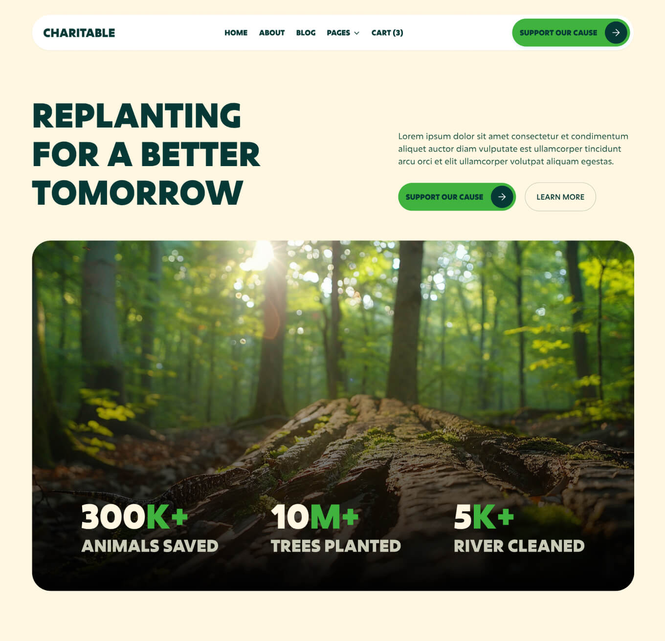 Charitable - Home V2 Page - Nonprofit Webflow Template