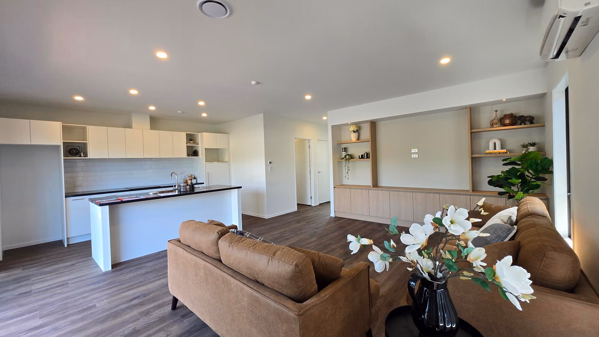 Nest 70 Double ex-stock kitchen island and living area