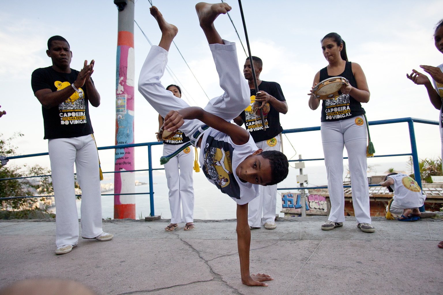 Capoeira social project in Vidigal favela in Rio de Janeiro