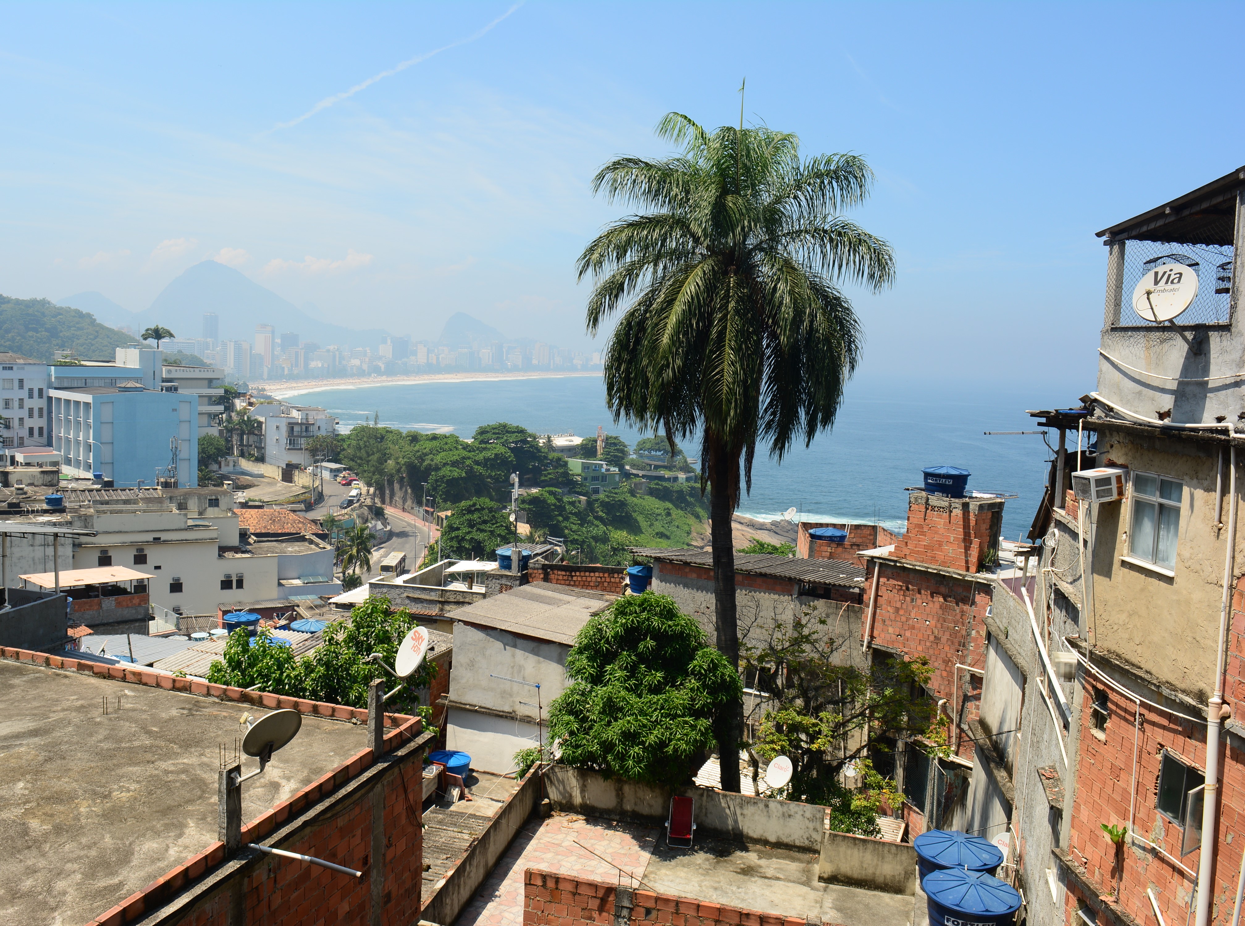 View of Ipanema beach from Vidigal favela