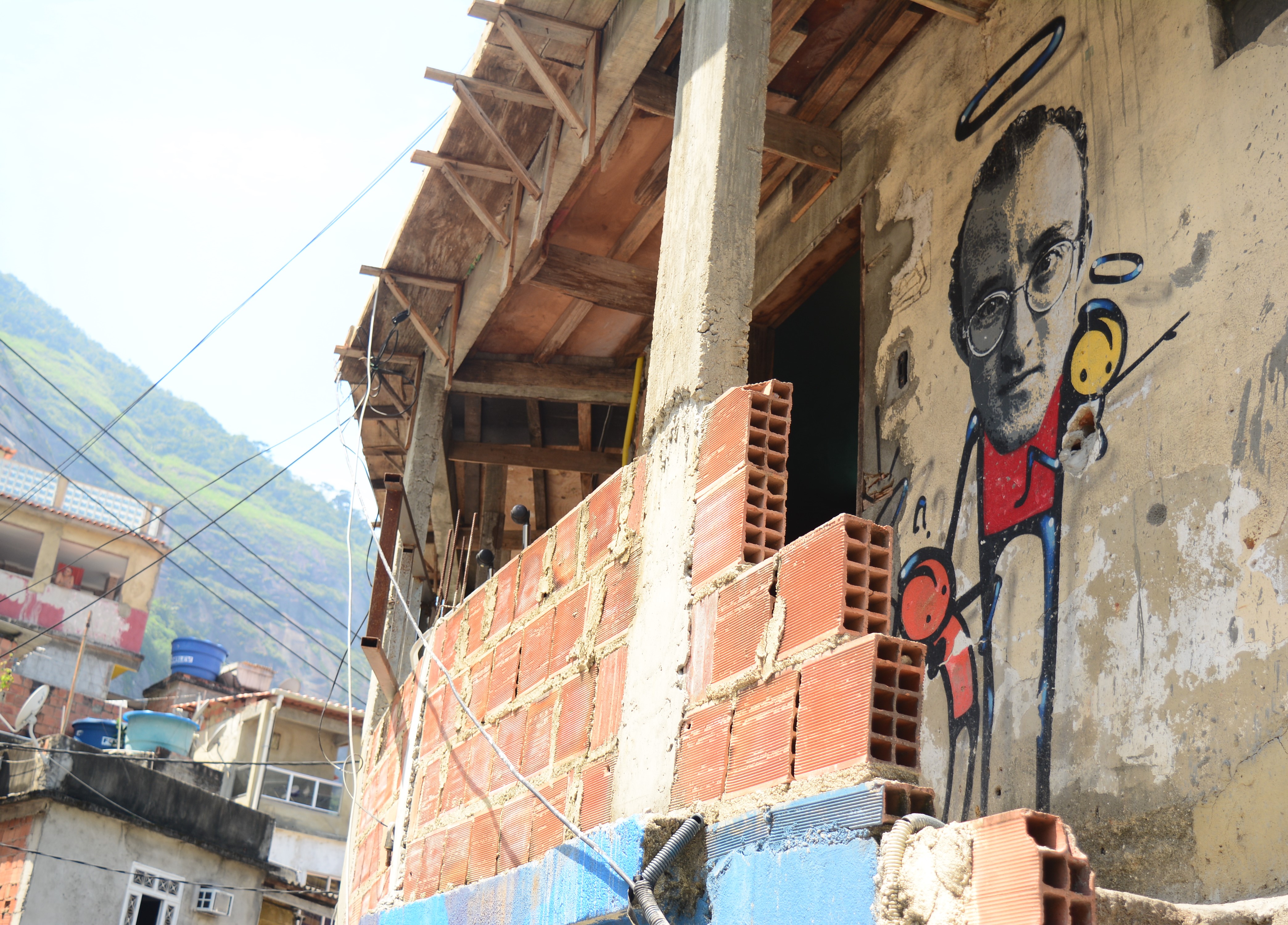 Graffiti art piece in Vidigal favela