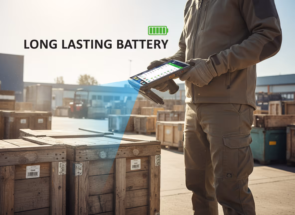 Rugged PDA
UHF RFID reader
Mobile computer
Inventory management
Warehouse logistics