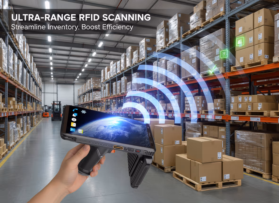 Protocol Standards: EPC Global UHF Class 1 Gen 2/ ISO 18000-6C/ISO 18000-6B
UHF Antenna: 4.5dBi air dielectric antenna Dual-mode capacitive touch, supports stylus, bare finger, or gloved finger input
IEEE 802.11 ac/a/b/g/n/ax ready/d/e/h/i/j/k/r/v/w (2.4G/5G Dual-Band Wi-Fi)
GPS supports:GPS-L1, A-GPS, GLONASS, BeiDou, Galileo