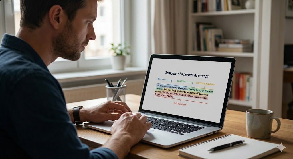 [background image] image of tech workspace (for an ai developer tools)