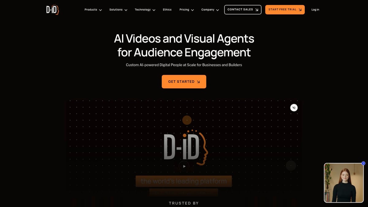 Top 8 Picks for the Best AI Video Generator 2026 - 6. D-ID