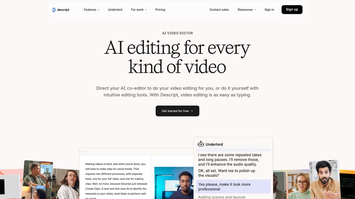 Top 7 AI Tools for Content Creators 2026: Essential Picks - Descript