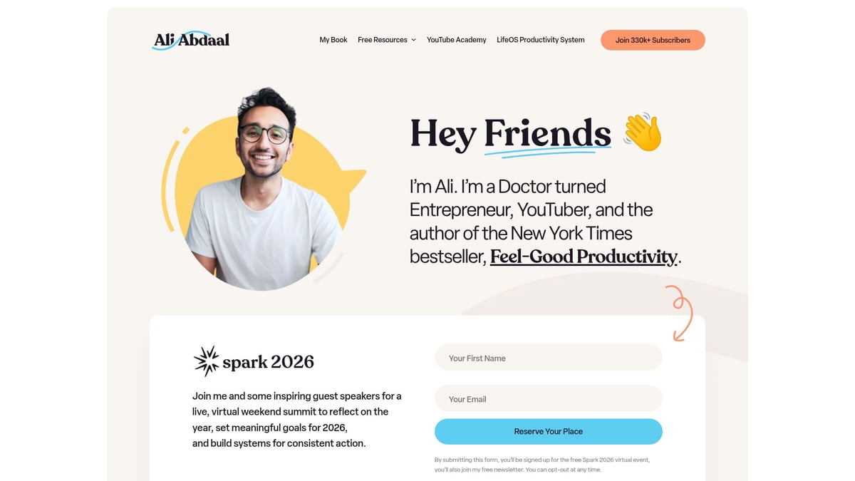 9 Brilliant Blogs About Productivity to Transform 2026 - Ali Abdaal