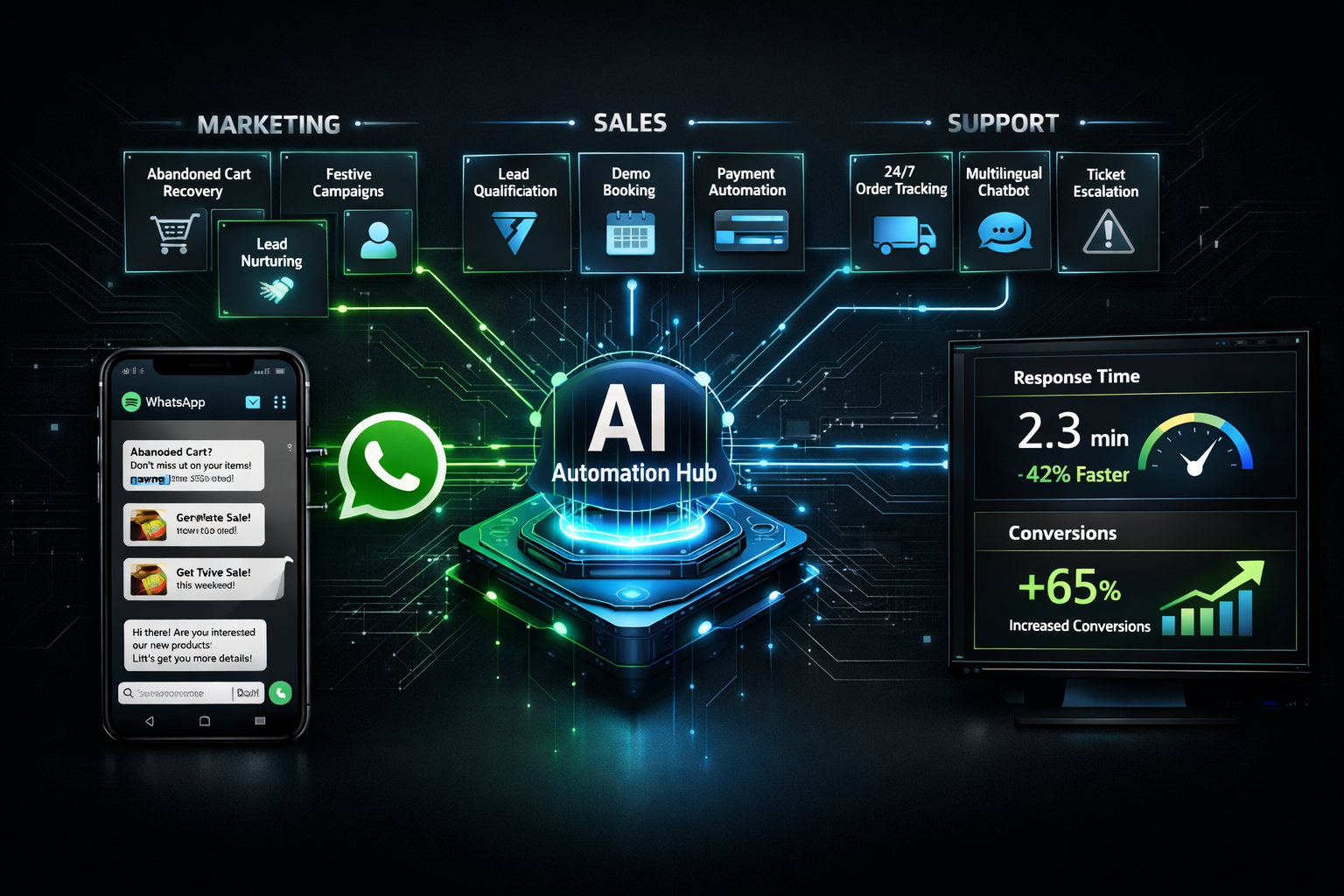 WhatsApp Workflow Automation: Marketing, Sales & Support in India