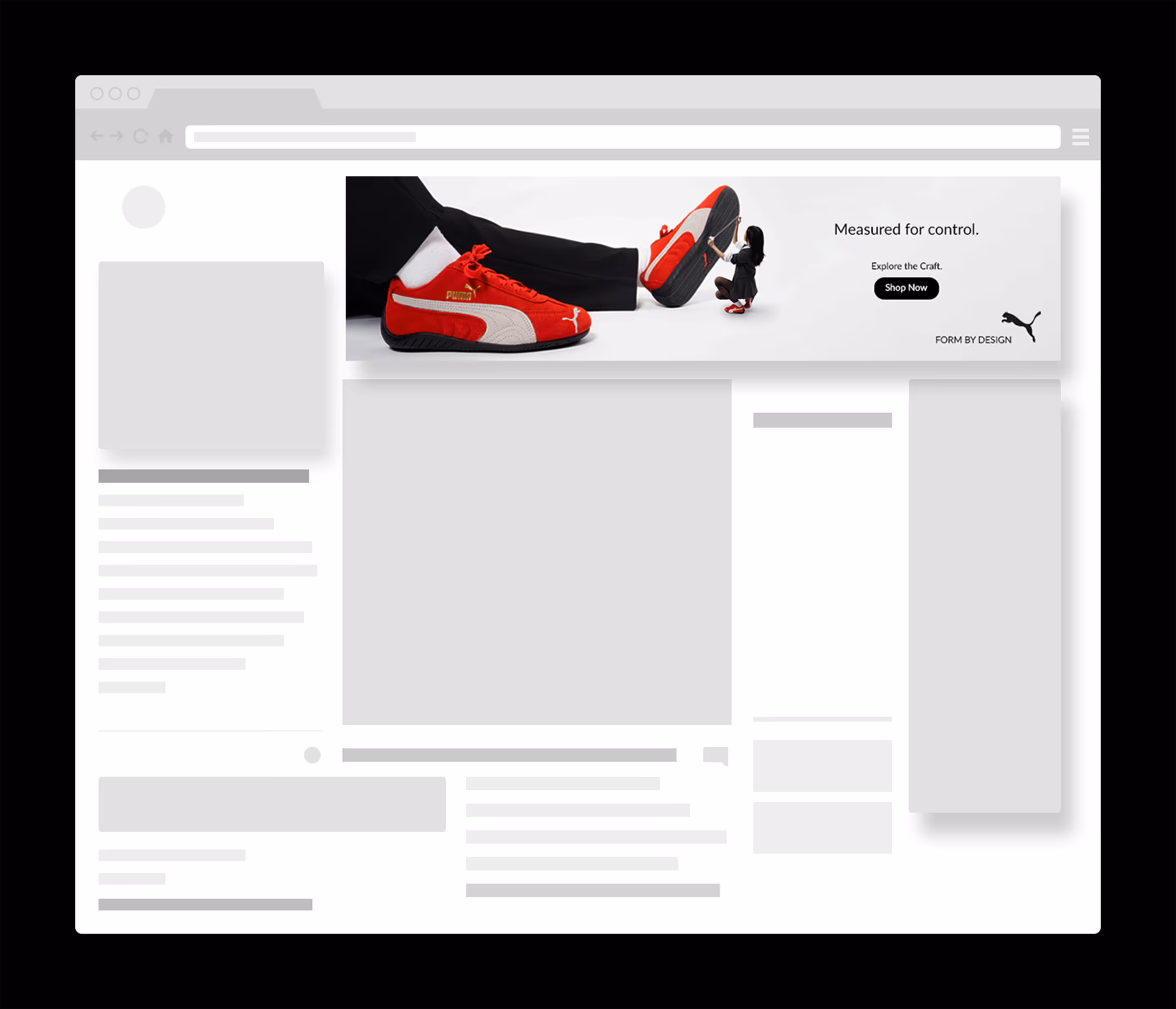 Tiny person measuring the sole curvature