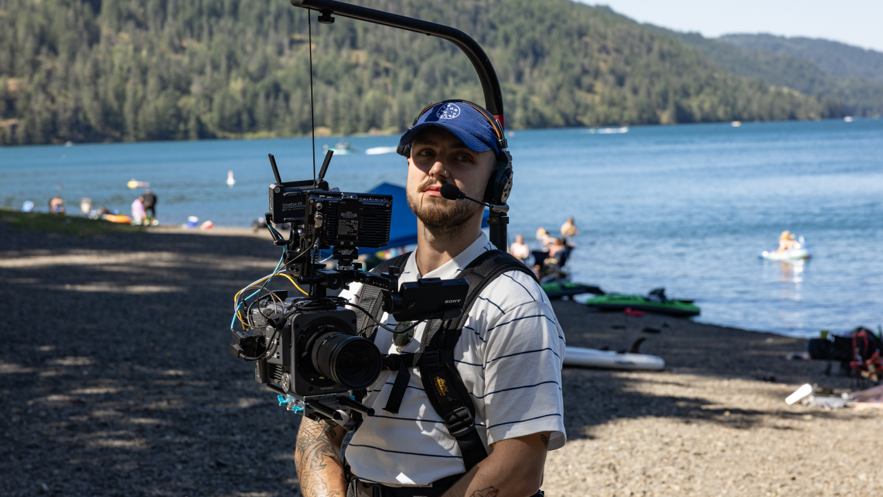 Crew filming inside a property for RealTours