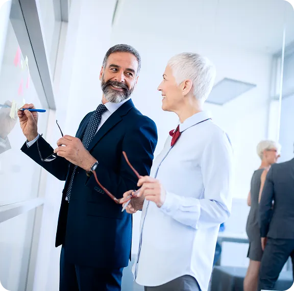 Two Nimbus Library founders in a minimalist office, showcasing the professional and versatile use of the library.