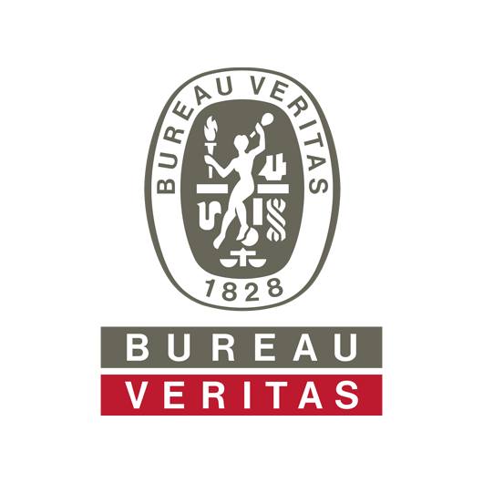 The Bureau Veritas logo features a classical emblem with text and the year 1828 in bold design.
