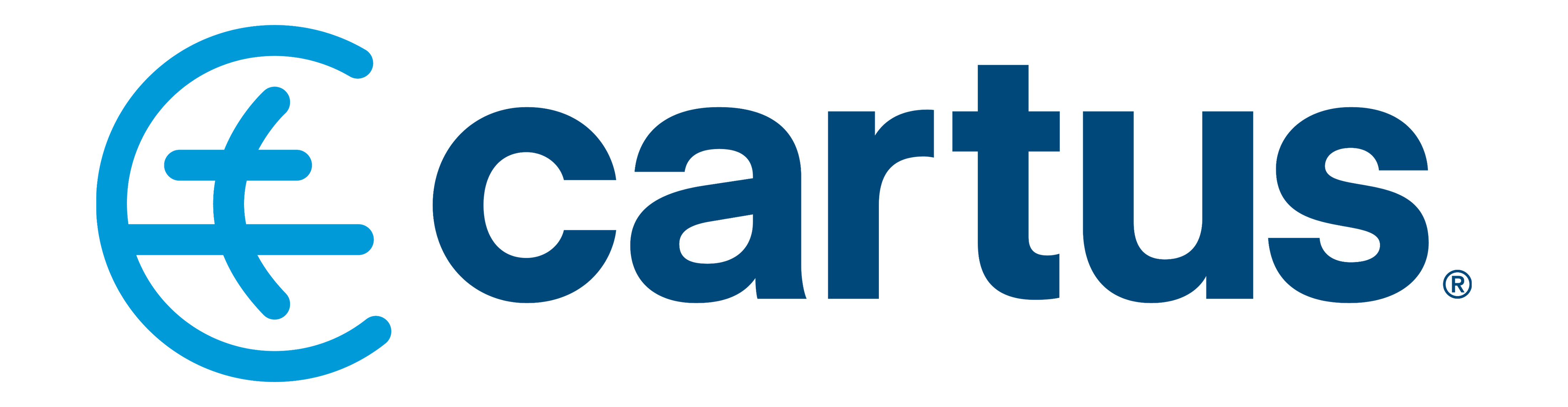 The Cartus logo features a stylized blue "C" with horizontal lines, alongside the brand name in bold.