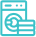 A turquoise icon depicting a web browser with a gear and stacked lines, symbolizing settings or tools.