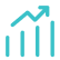 Upward-trending bar chart with an arrow indicating growth or progress.