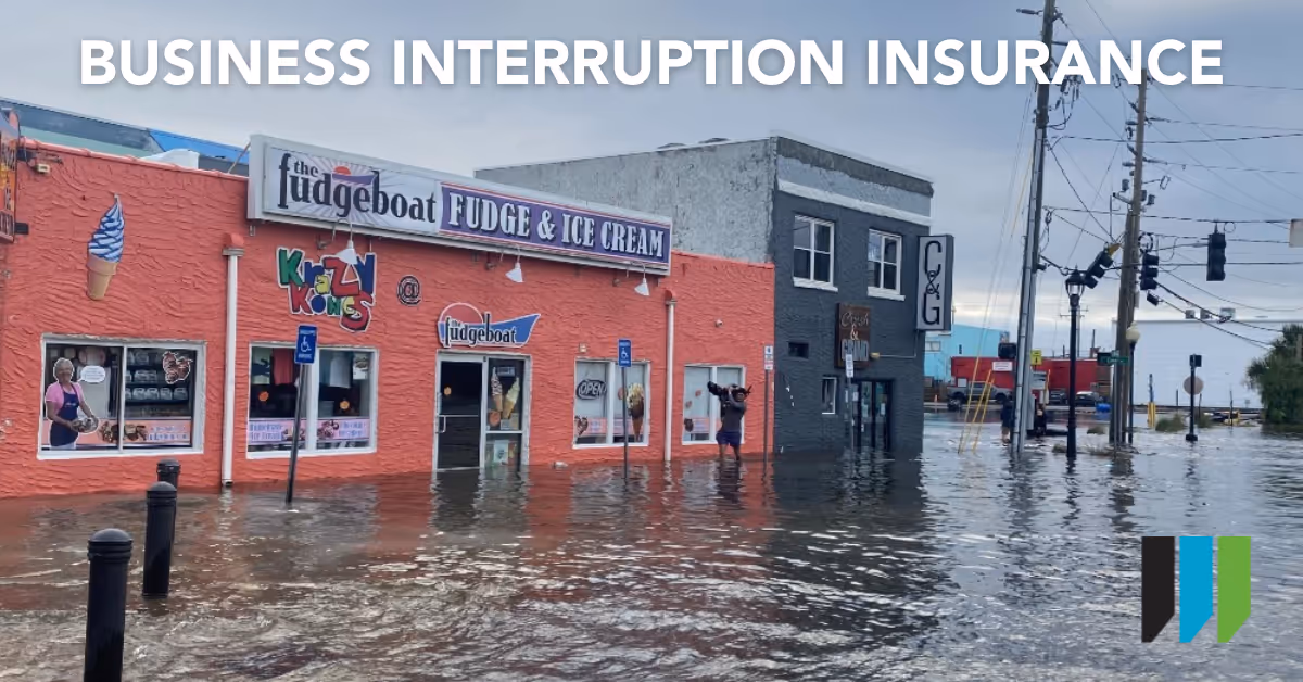 A banner with text Business Interruption Insurance