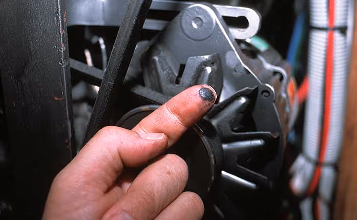 Checking boat power steering fuel level