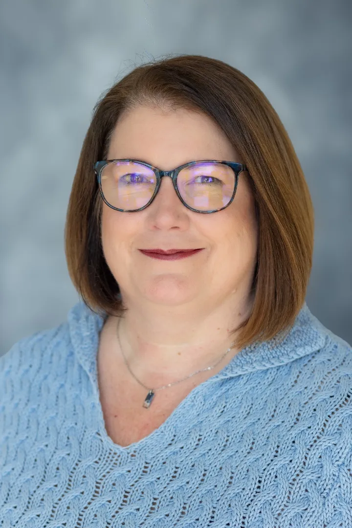 A portrait photograph of Karen Horrell