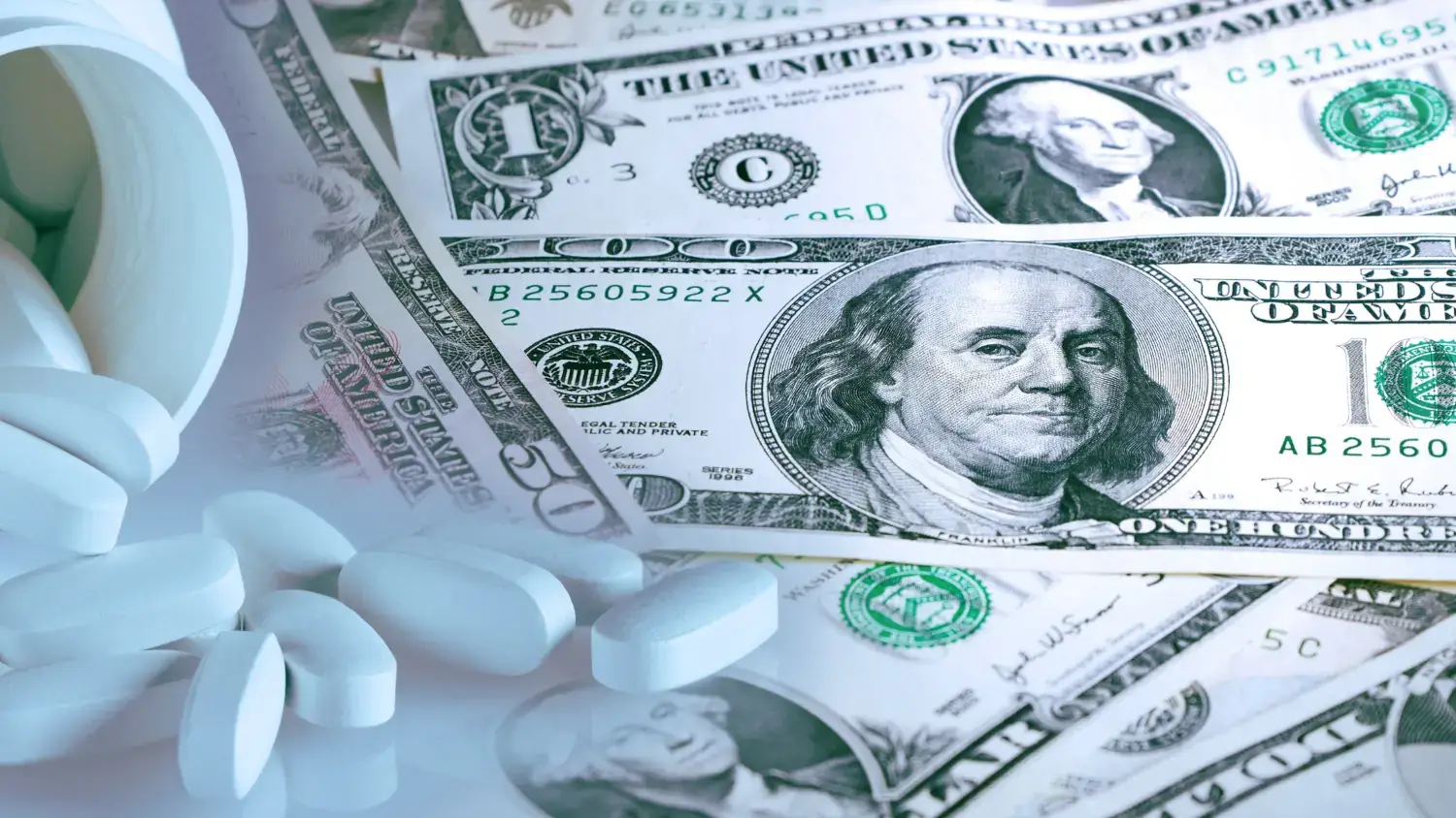 medication on American currency