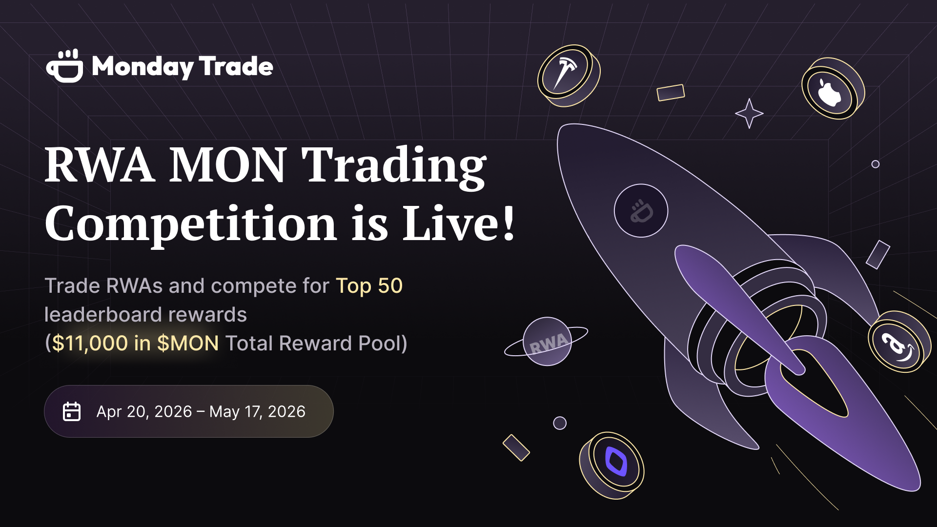 RWA MON Trading Competition: Trade RWAs & Earn $MON Rewards