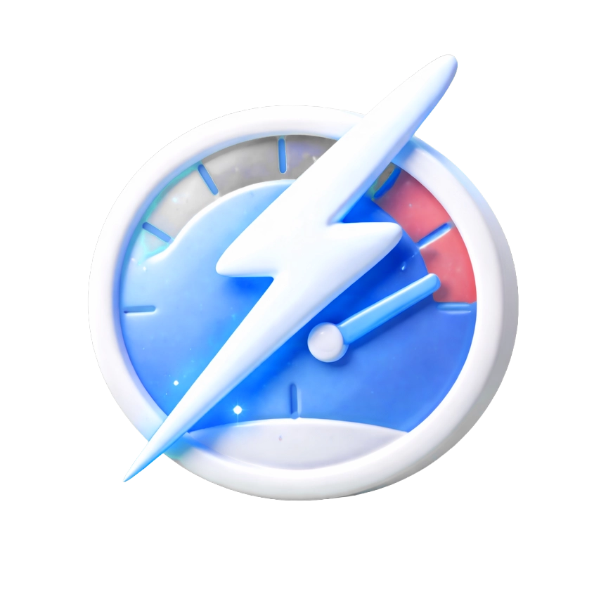 Eclair sur compteur de vitesse illustrant le traitement instantané des tâches automatisées.