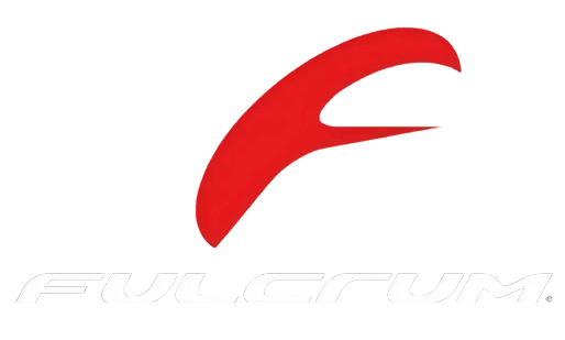 Fulcrum brand logo with a stylized red letter F above the word 'FULCRUM' in white uppercase letters.