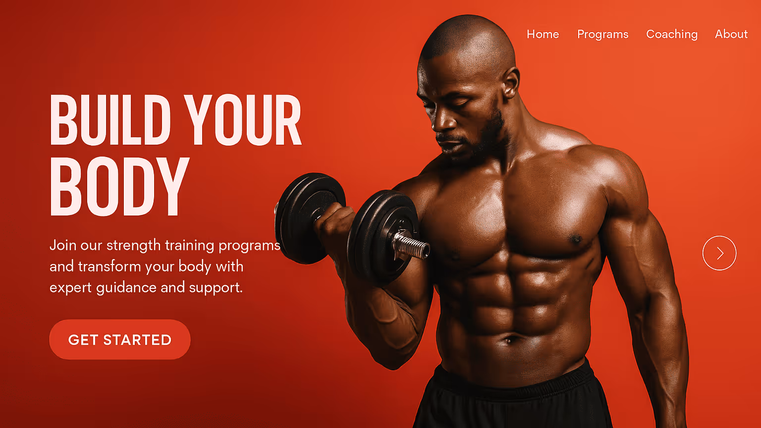 Image illustrant la création de site internet relatif à la musculation.