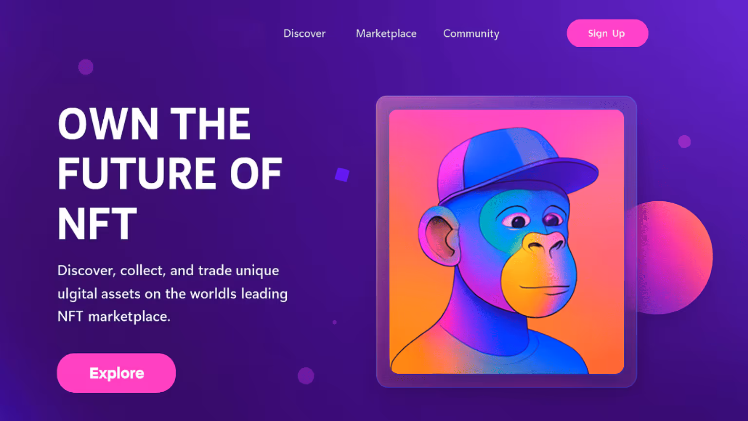 Image illustrant la création de site internet relatif aux NFT.