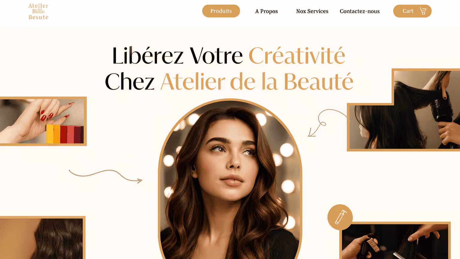 Image illustrant la création de site internet relatif à la coiffure.