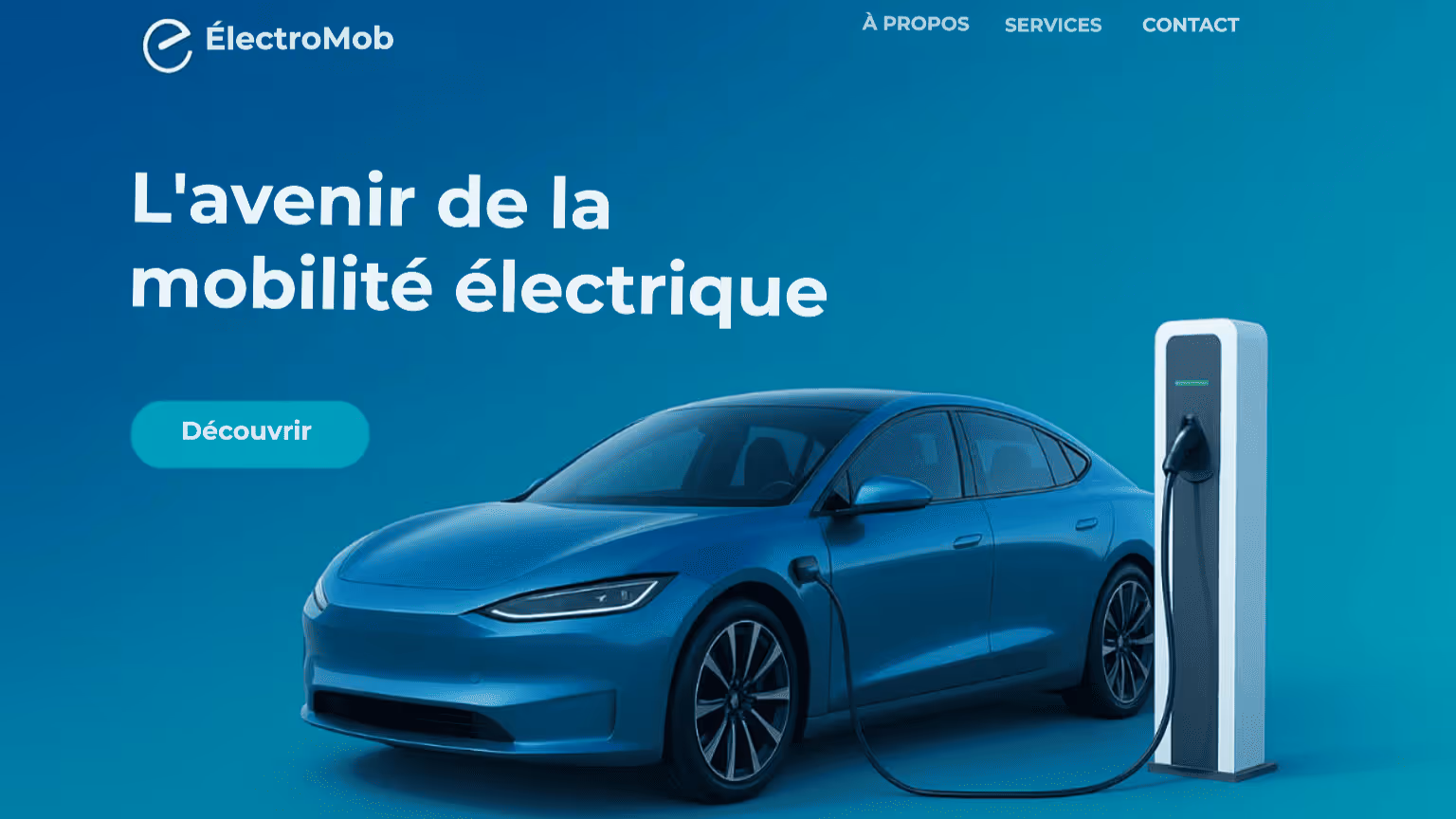 Image illustrant la création de site internet relatif à la mobilité électrique.