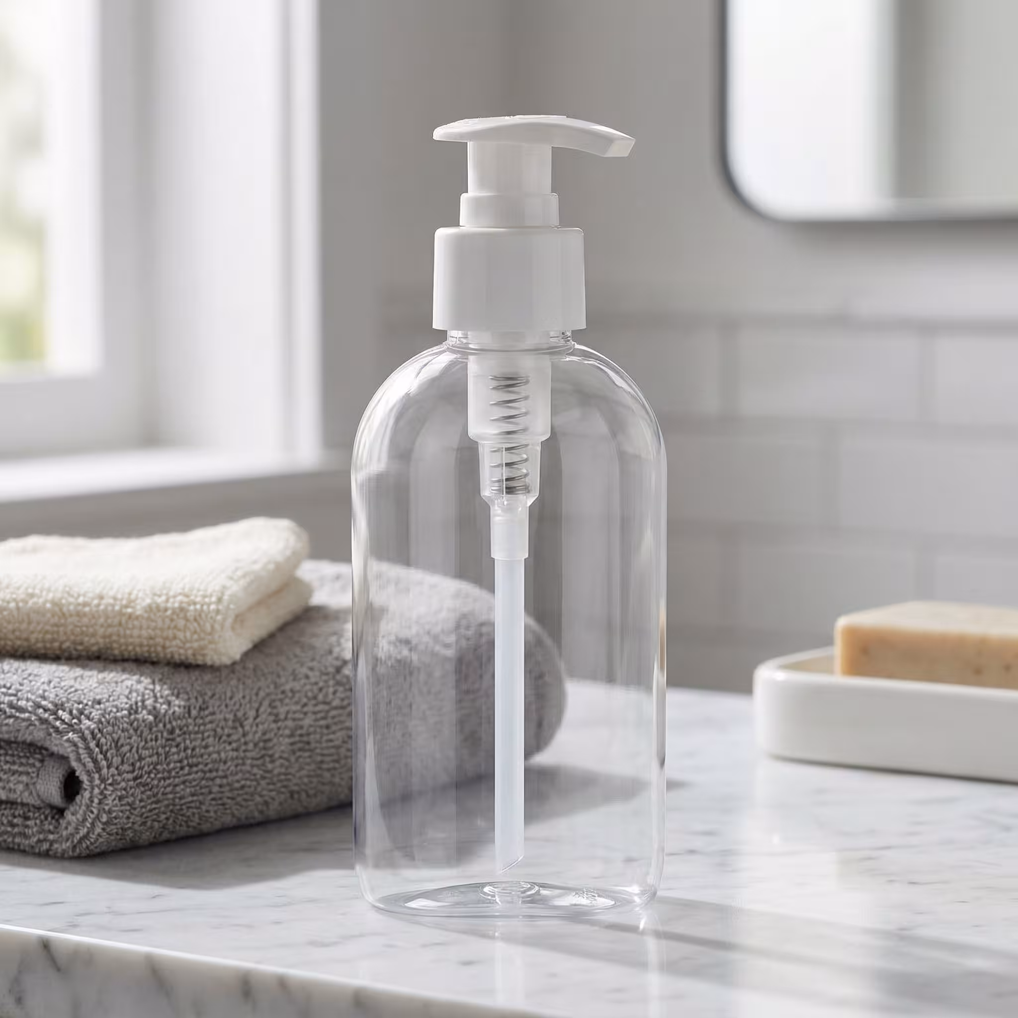 Lotion pumpe med slange i PP, stemningsbillede
