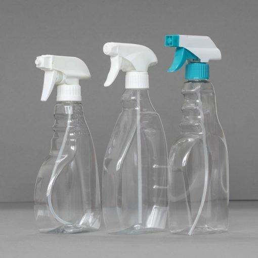 Sprayflaske i PET, transparent, lukning 28/410