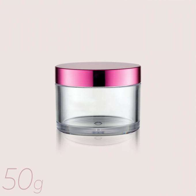 Glaskrukke i ABS, PE, PMMA og PP, pink, 50g