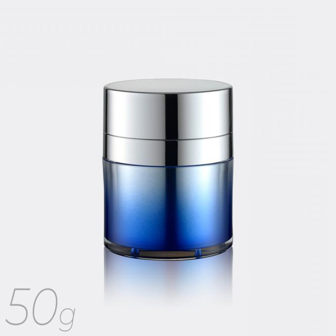 Creme krukke i ABS, PE, PMMA og PP, blå, 50g