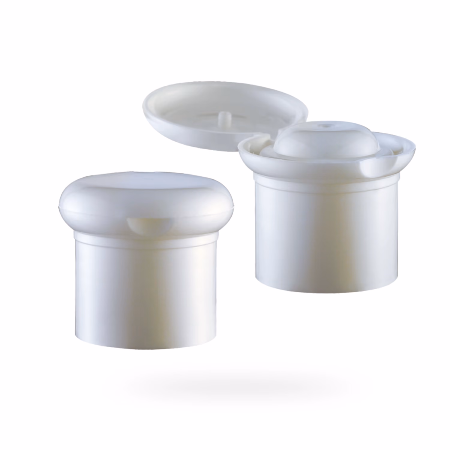 Flip top låg i plastik, lukning 28/415