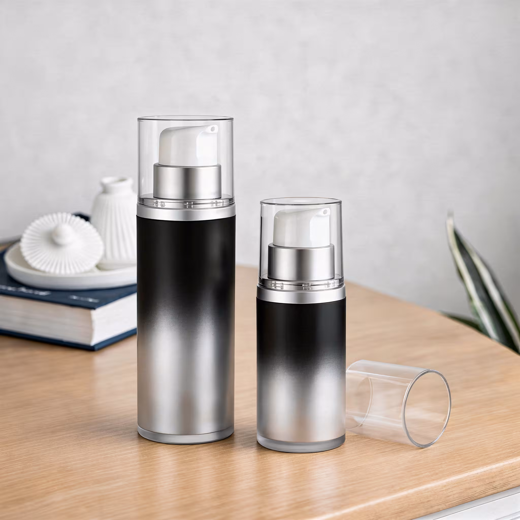 Airless dispenser i ABS, AS og PP, stemningsbillede