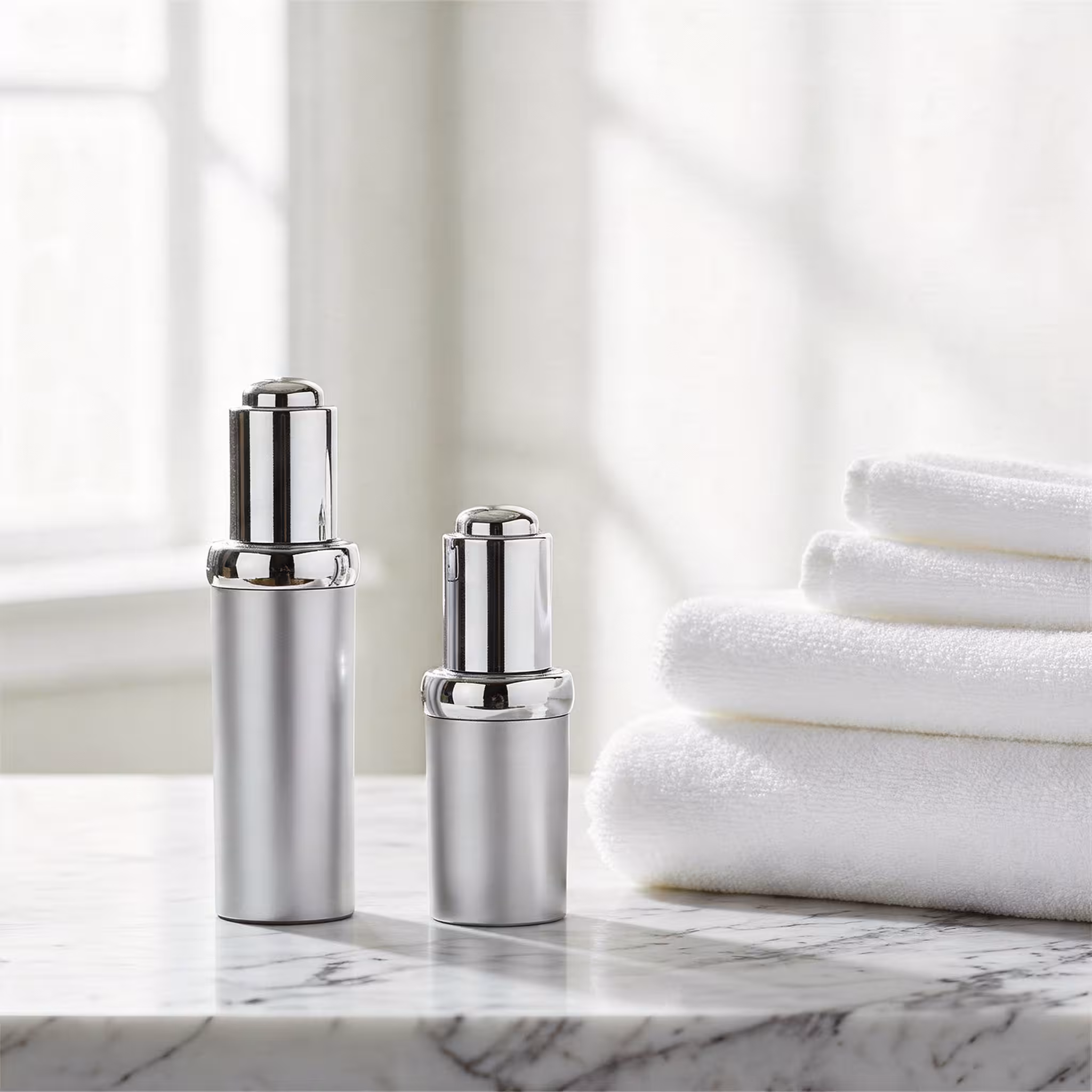 Airless dispenser i Metal og PP, stemningsbillede