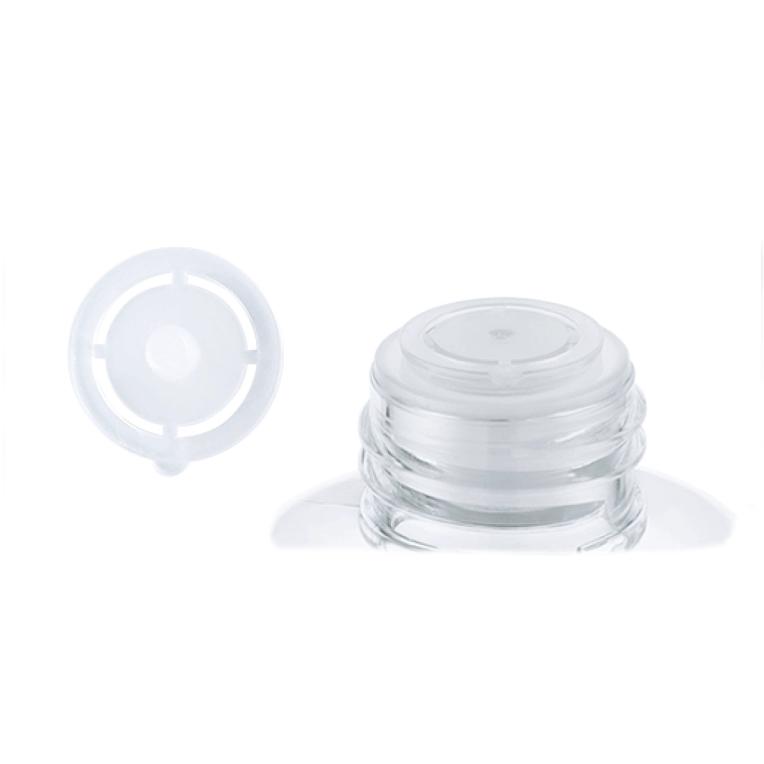 Toner bottle in ABS, PET and PP, angle 1