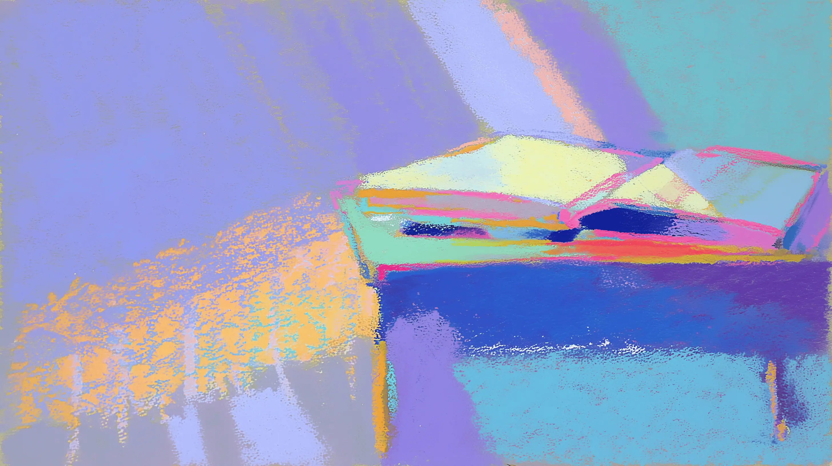 Abstract geometric shapes in vibrant pastel colors