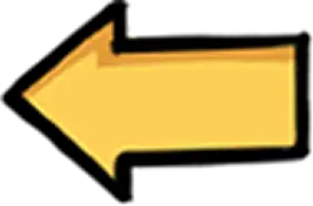 Solid yellow left-pointing arrow on a black background.