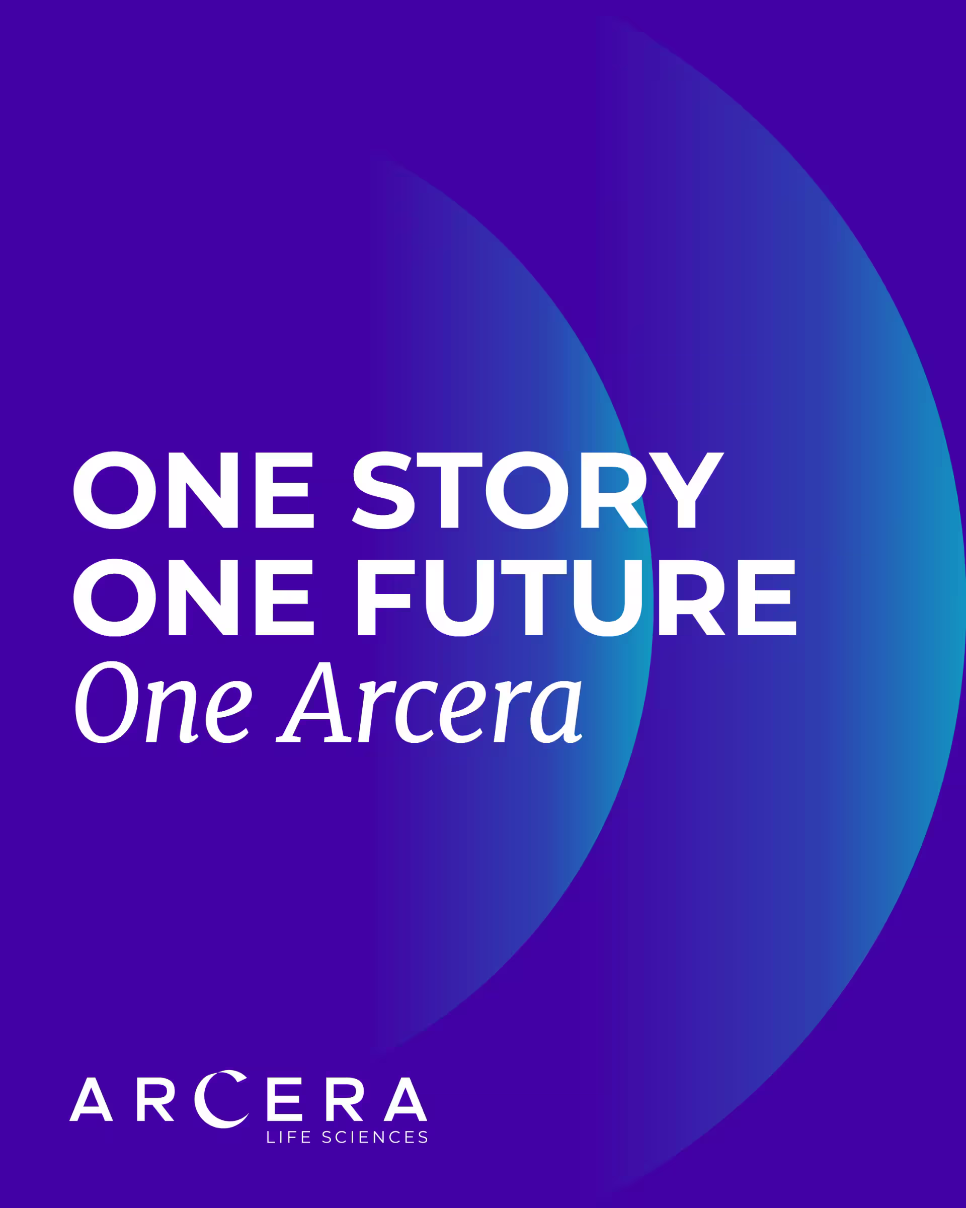 Text graphic featuring the phrase "One Story, One Future, One Arena" in bold letters against a colourful background.
