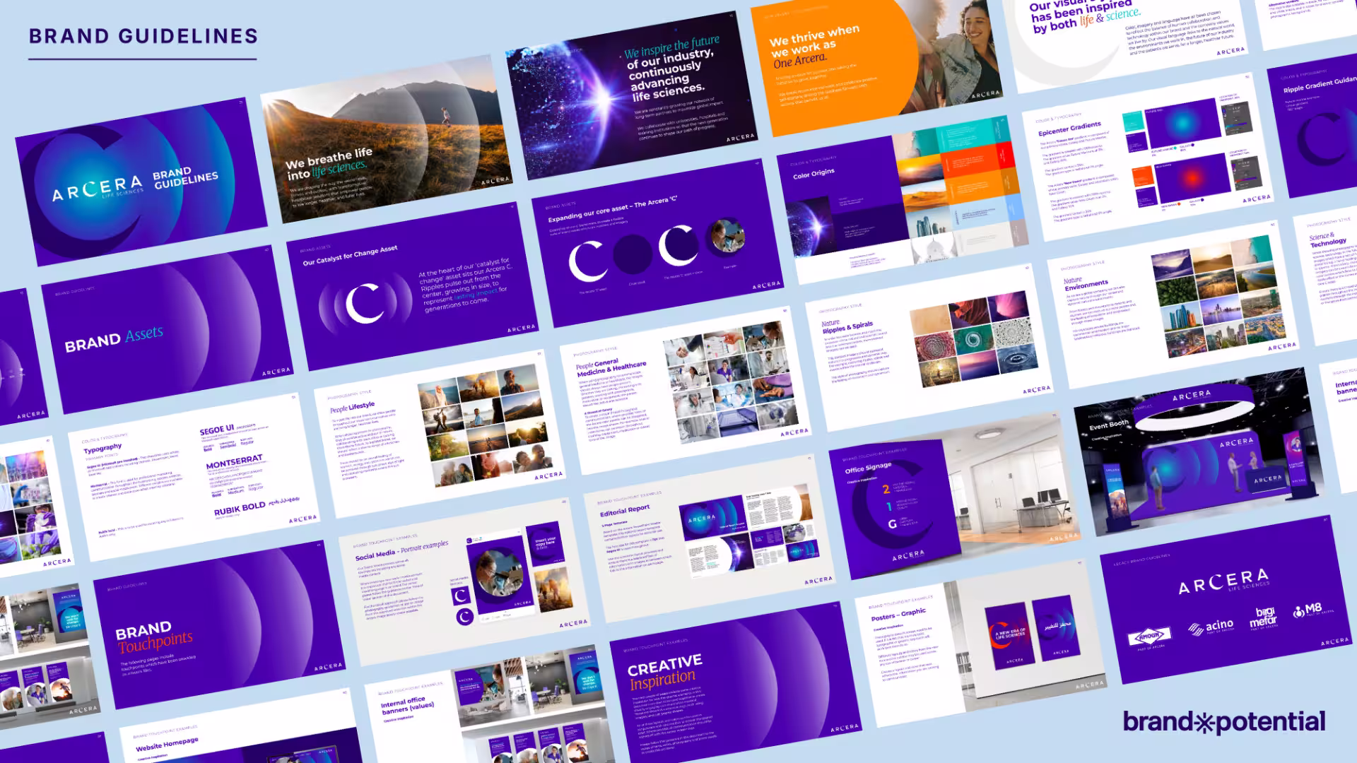 Thumbnail of a presentation template for brand guidelines, featuring design elements and colour palette.